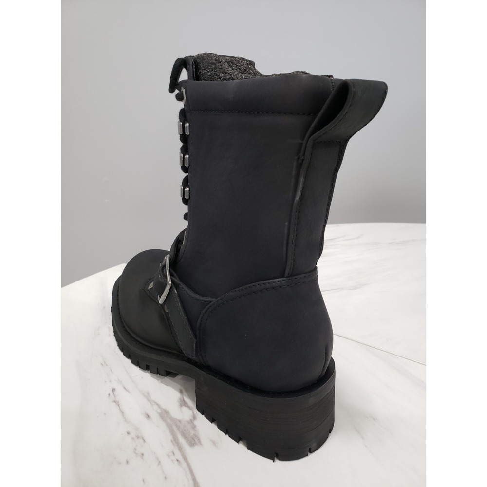 NEW SZ 7 Darker Wavs combat moto moto biker gothic boots punk OUTRO CADET BUCKLE - Picture 4 of 9